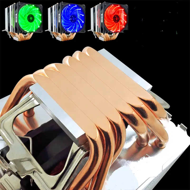 Pure Copper Six-Tube Dual-Tower Cpu Cooler 1700Amd1155 Desktop Computer Fan E5 Xeon Cpu Cooler