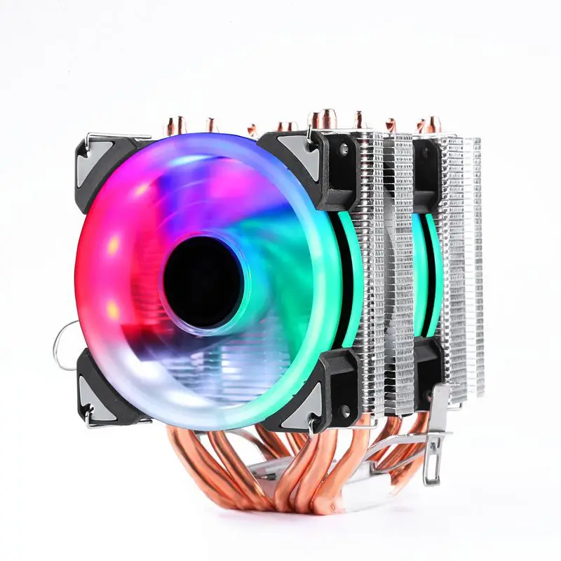 Pure Copper Six-Tube Dual-Tower Cpu Cooler 1700Amd1155 Desktop Computer Fan E5 Xeon Cpu Cooler