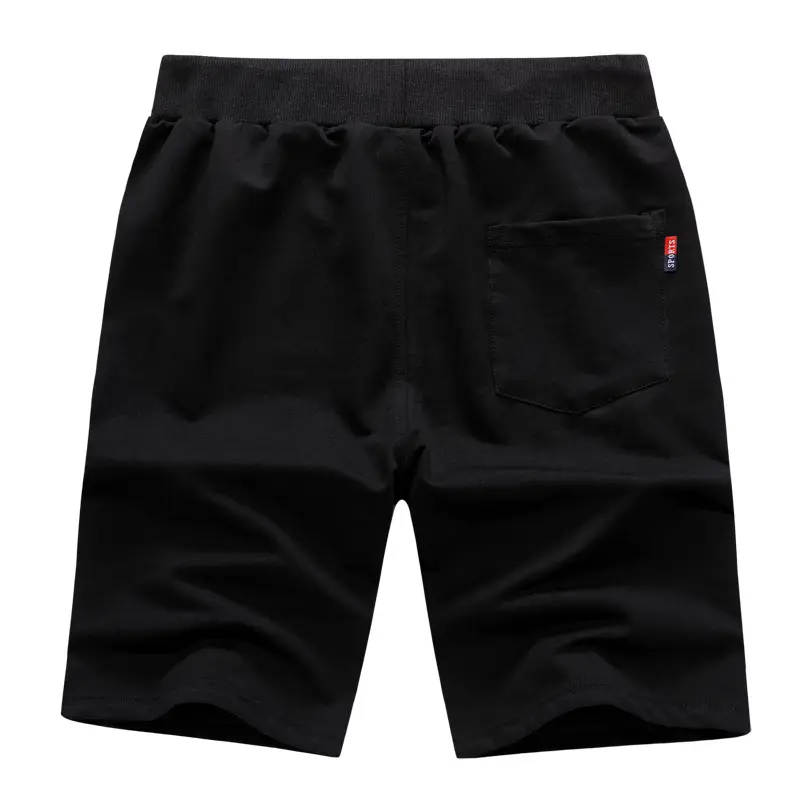 Men's Navy Solid Color Slim Fit Shorts with Drawstring - Image 8