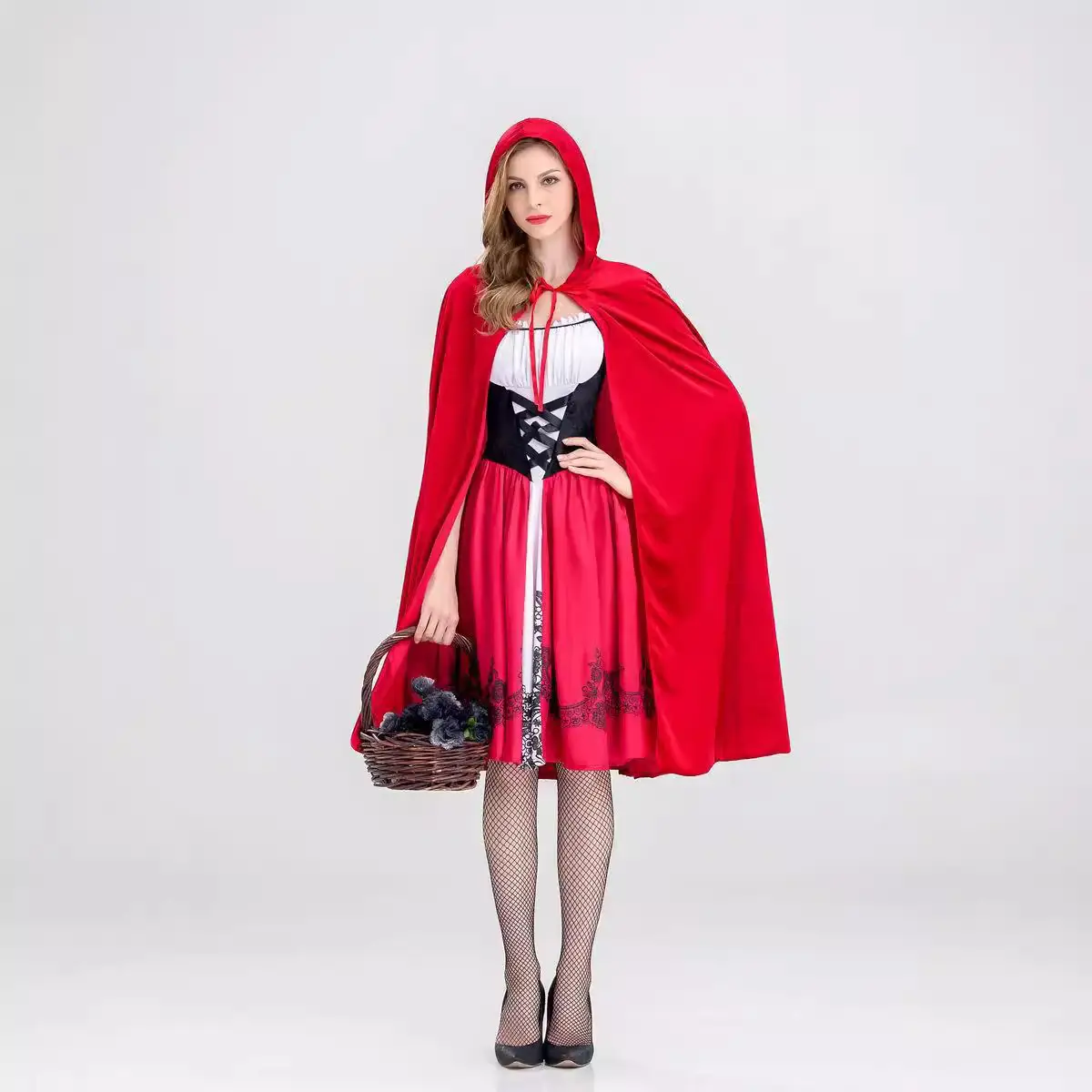 Little Red Riding Hood Halloween Costume Castle Queen Adult Role Play - Image 9