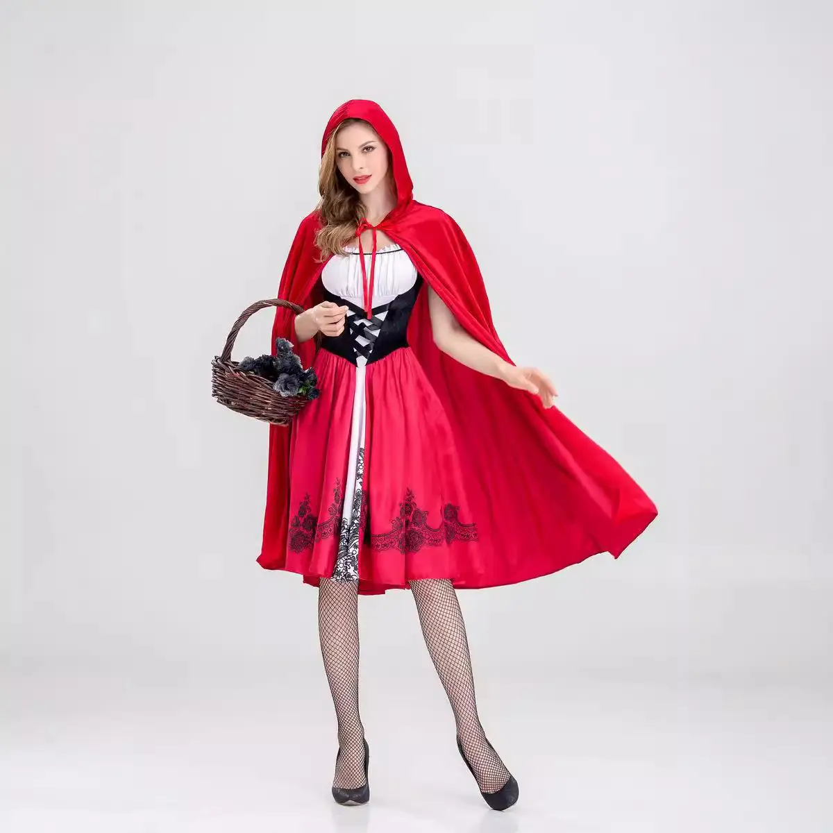 Little Red Riding Hood Halloween Costume Castle Queen Adult Role Play - Image 10