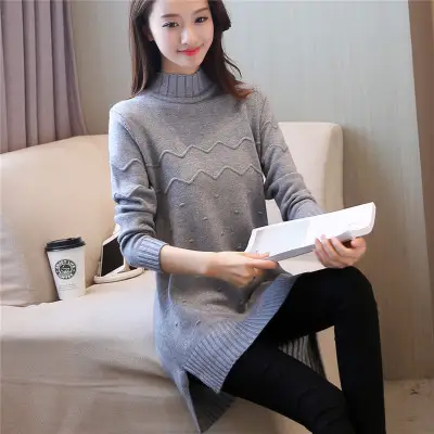 Black Knitted Turtleneck Women's 2021 Winter Wear - Image 3