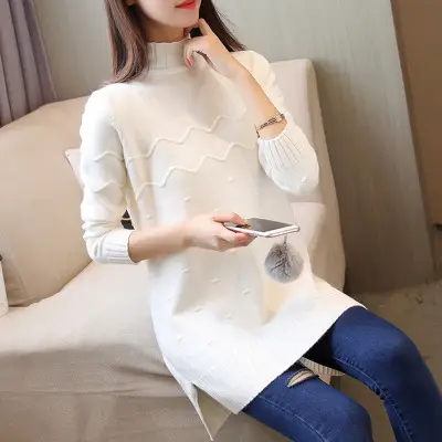 Black Knitted Turtleneck Women's 2021 Winter Wear - Image 5