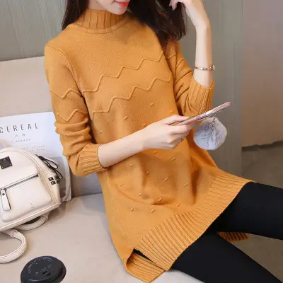 Black Knitted Turtleneck Women's 2021 Winter Wear - Image 2