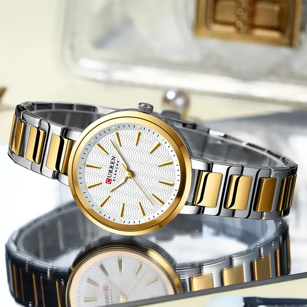 Women's Stainless Steel Waterproof Watch Blue Dial - Image 8