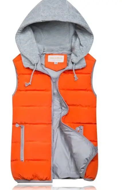Women Hooded Cotton Vest Red Grey Large Winter - Image 10