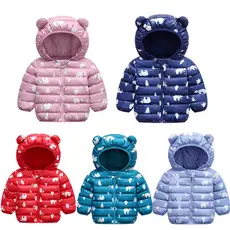 Blue Bear Ears Cotton Padded Coat for Kids Small Medium — feature 8