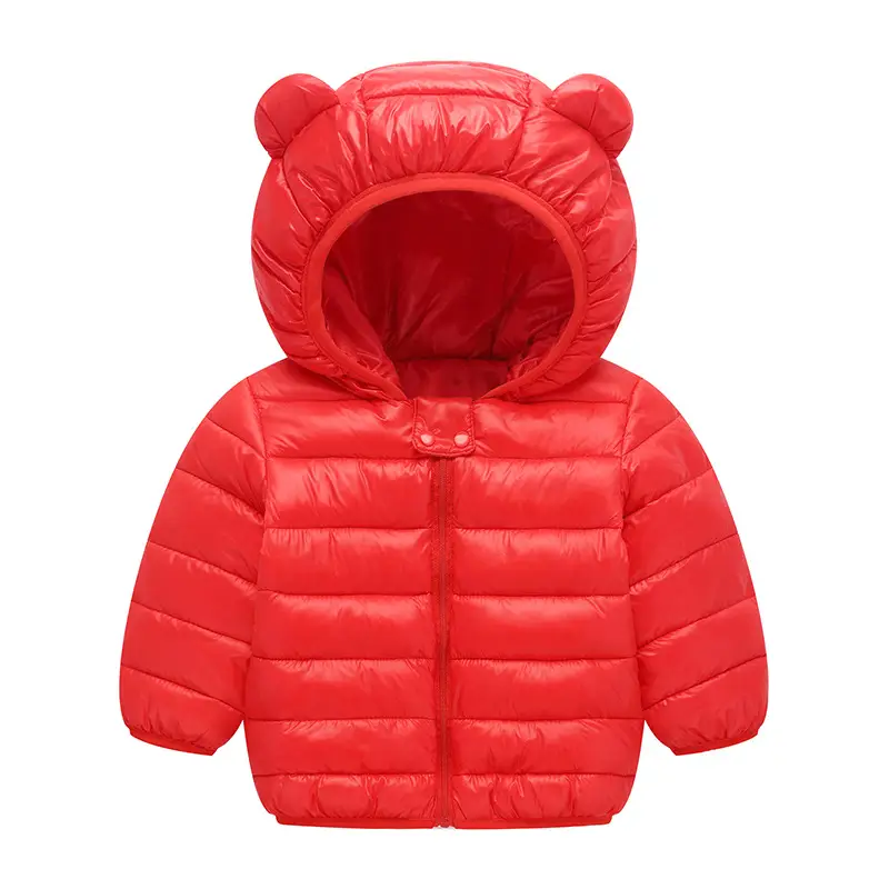 Blue Bear Ears Cotton Padded Coat for Kids Small Medium - Image 2