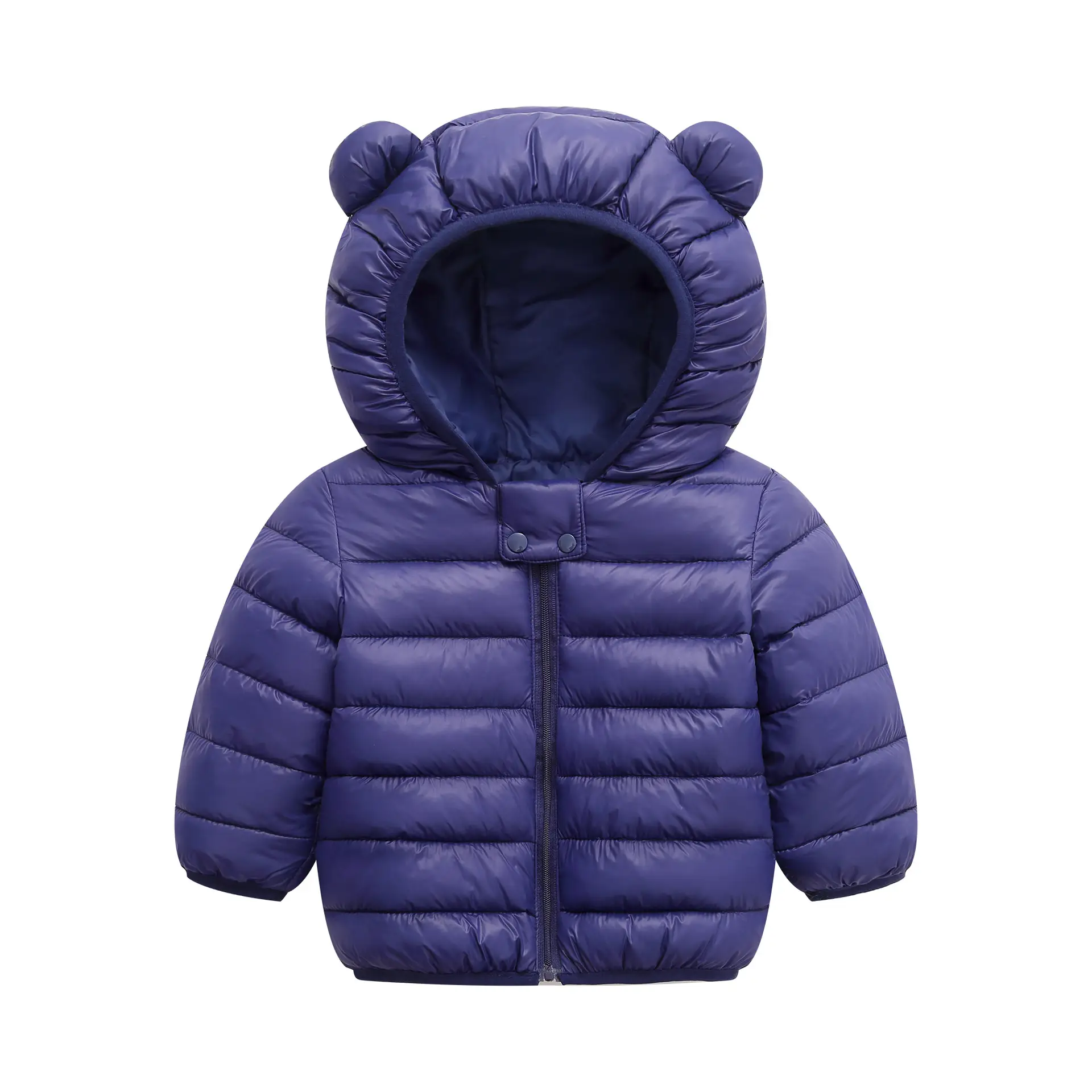 Blue Bear Ears Cotton Padded Coat for Kids Small Medium - Image 3