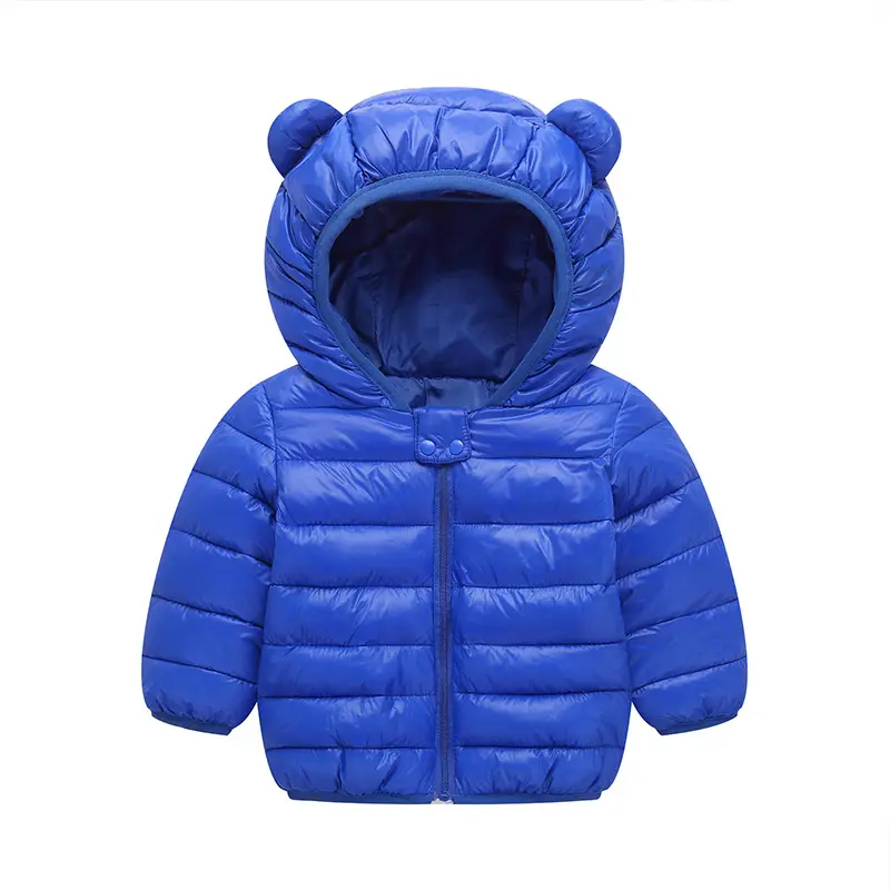 Blue Bear Ears Cotton Padded Coat for Kids Small Medium - Image 7