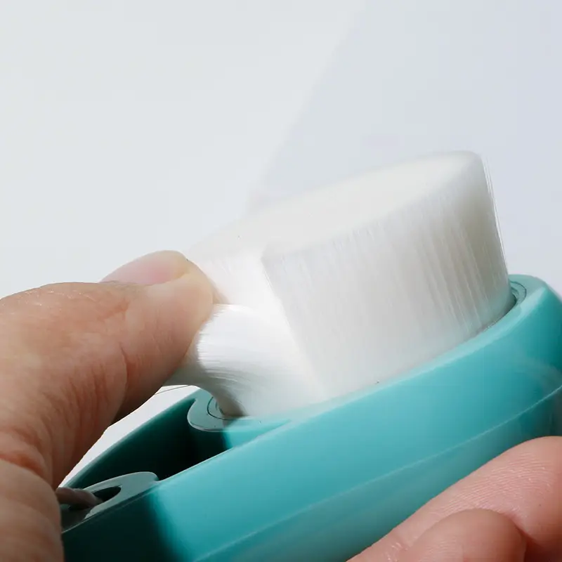 Soft Hair Face Brush Hollow-Comma Design Pink White Blue - Image 7
