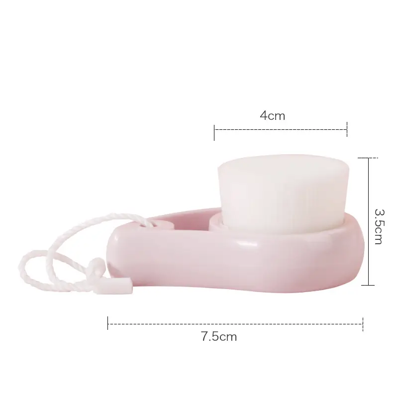 Soft Hair Face Brush Hollow-Comma Design Pink White Blue - Image 8