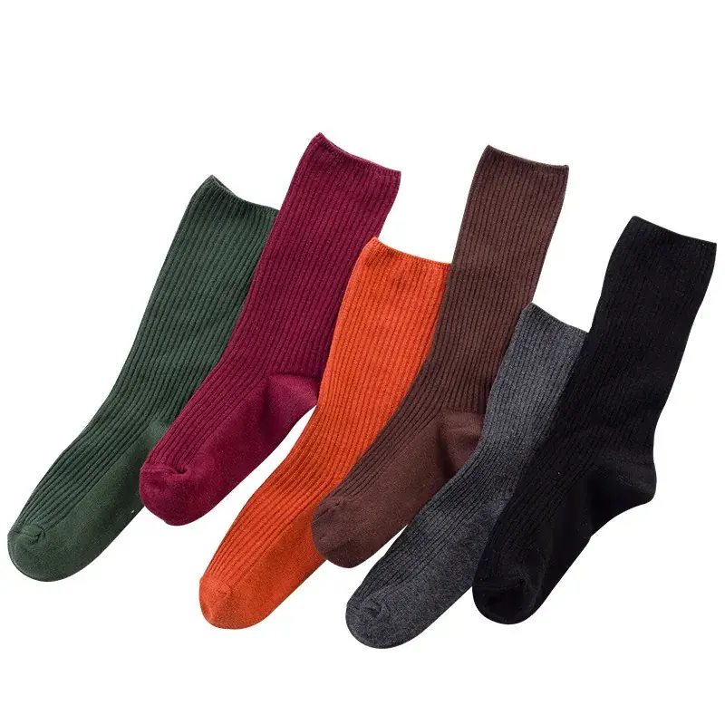 Japanese Ladies Pile Socks Vertical Stripe Cotton Spring Autumn - Image 10