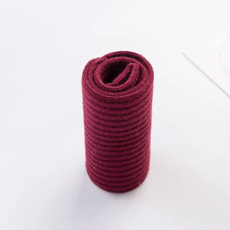 Japanese Ladies Pile Socks Vertical Stripe Cotton Spring Autumn - Image 2