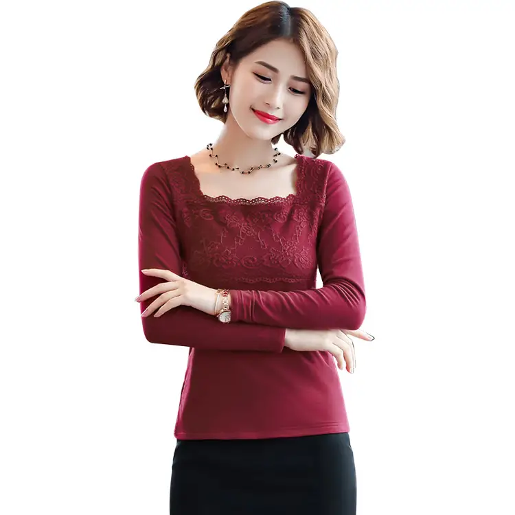 2025 Slim Fit Long Sleeve Women's Cotton Top with Plush Lining - Image 9