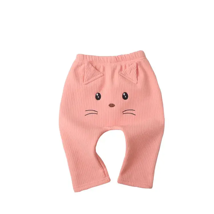 Children's Warm Cashmere Face Pants Peach