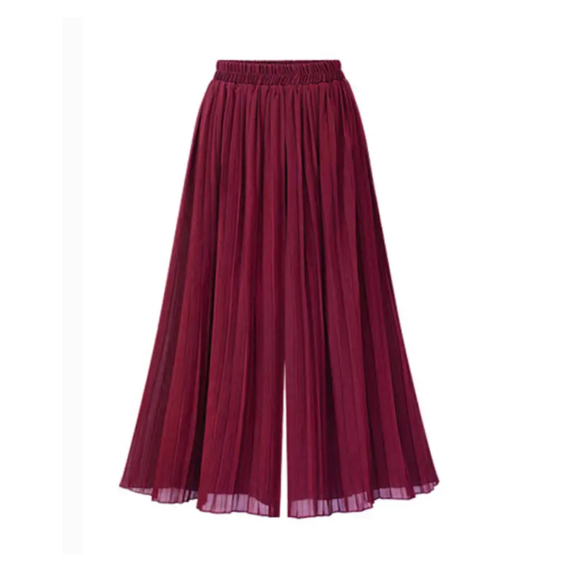 Black Chiffon Pleated Summer Skirt Extra Large