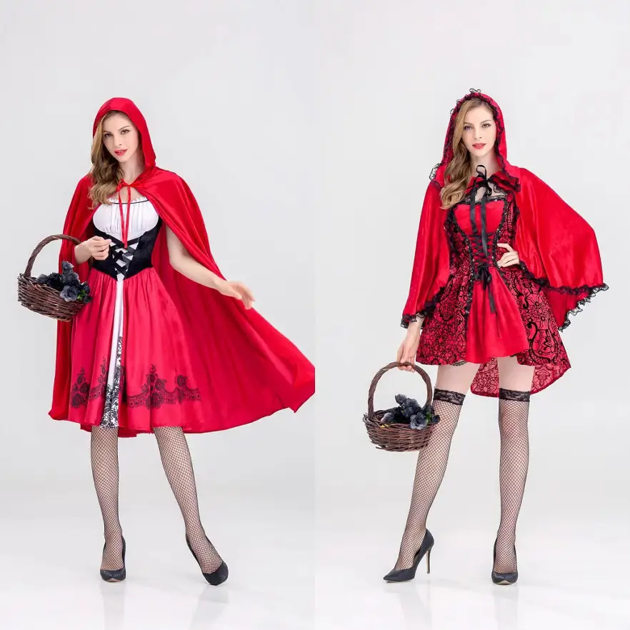 Halloween Little Red Riding Hood Dress Adult Size - Image 8