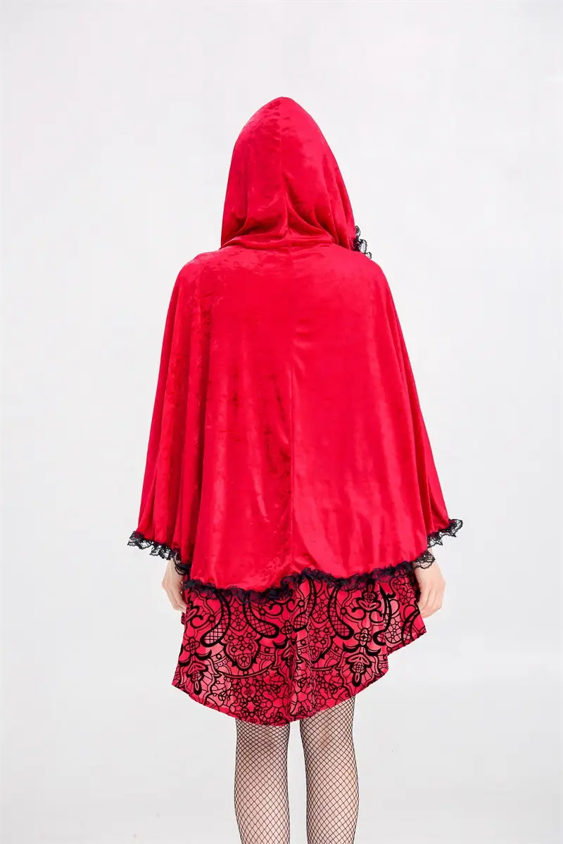 Halloween Little Red Riding Hood Dress Adult Size — feature 8