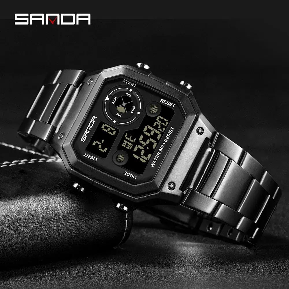 Sanda Men's Digital Multi-Function Watch with Alarm Clock - Image 6
