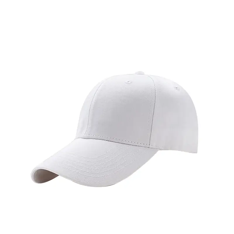 Men White Baseball Cap Adjustable Cap - Image 4