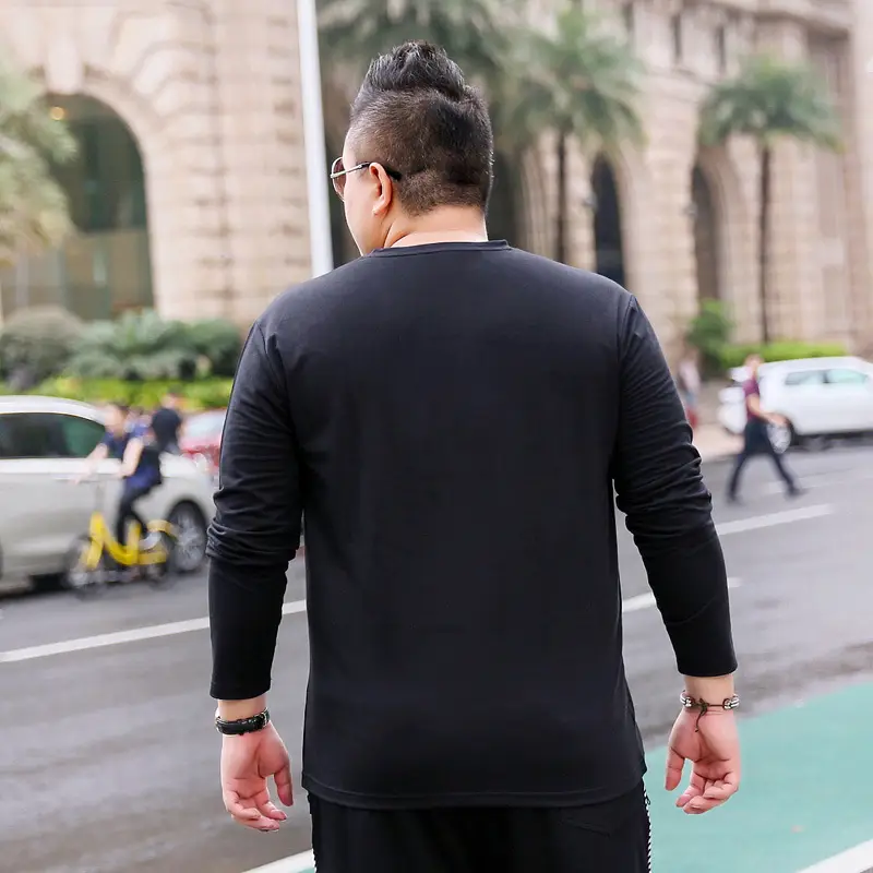 Bi Meng Long Sleeve Black T-Shirt Large Plus Size - Image 3