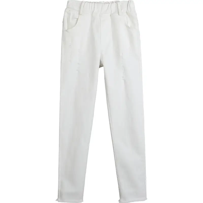 Little Girls Stretch Pants Medium Large Korean Style Jeans - Image 6