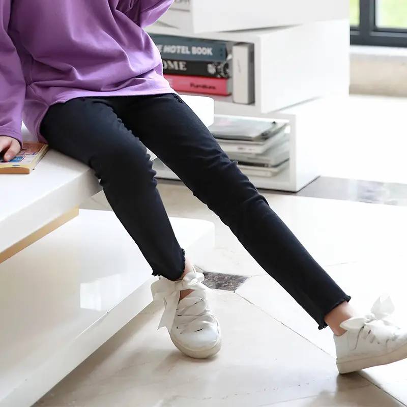 Little Girls Stretch Pants Medium Large Korean Style Jeans - Image 2