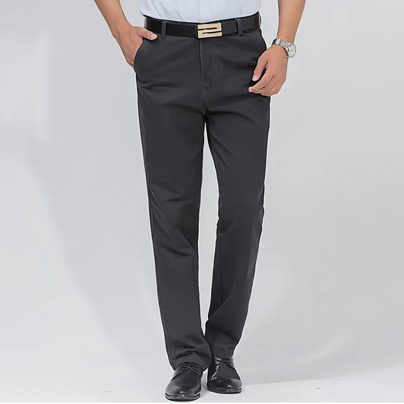 Men's Brown Cotton High Waist Pants - Image 8