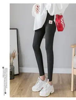 Pregnant Women's Skinny Leggings Spring Autumn Elastic Large Size - Image 12