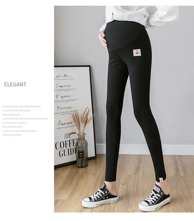Pregnant Women's Skinny Leggings Spring Autumn Elastic Large Size - Image 5