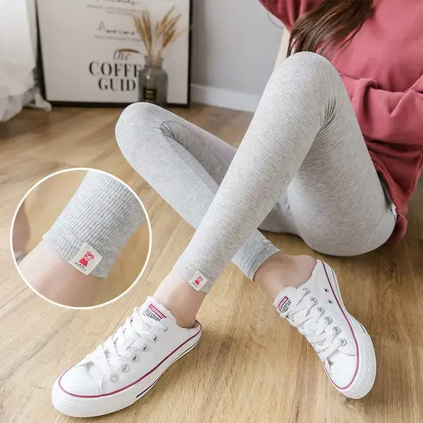 Pregnant Women's Skinny Leggings Spring Autumn Elastic Large Size - Image 6