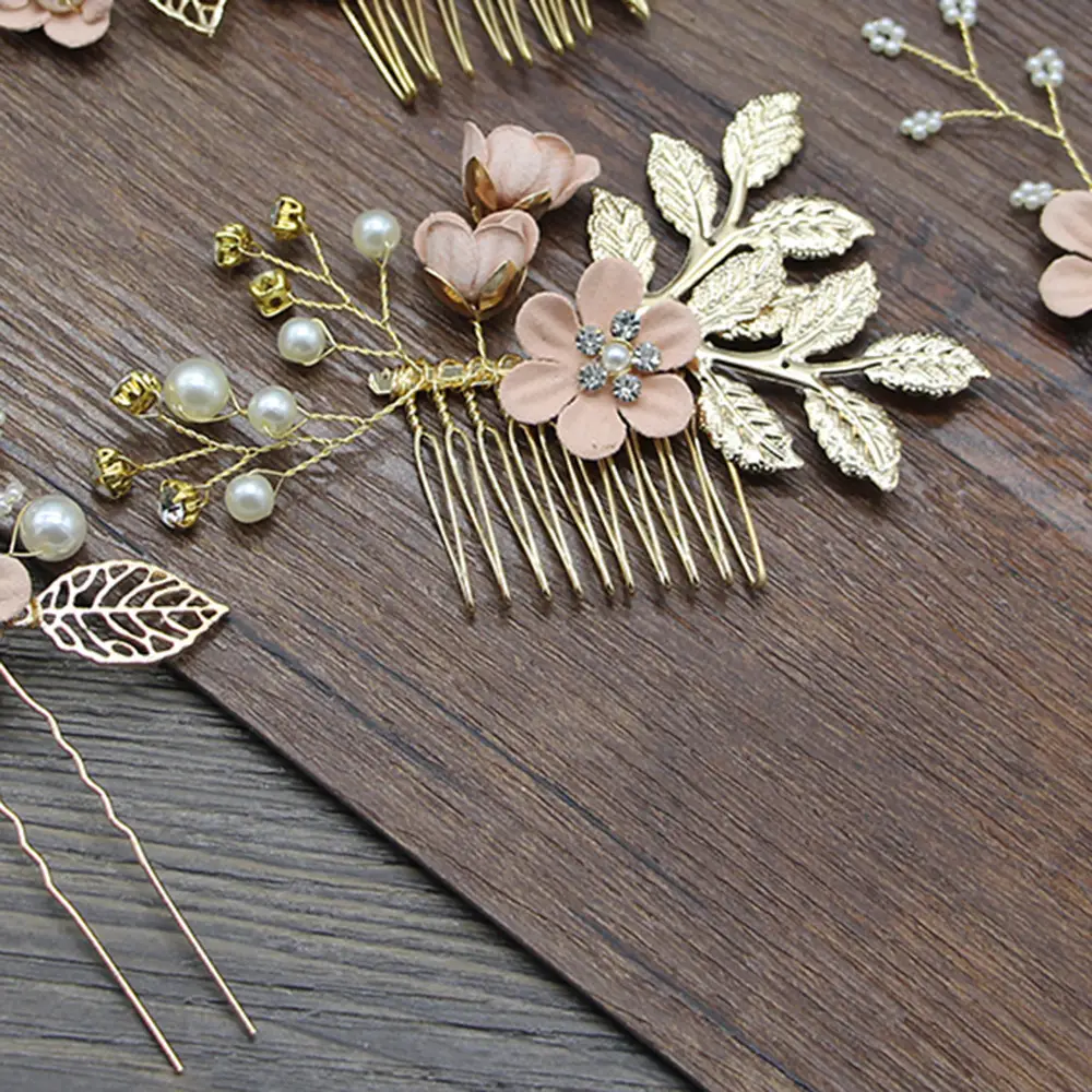 White Floral Hairpin with Pearl Accents for Weddings - Image 25