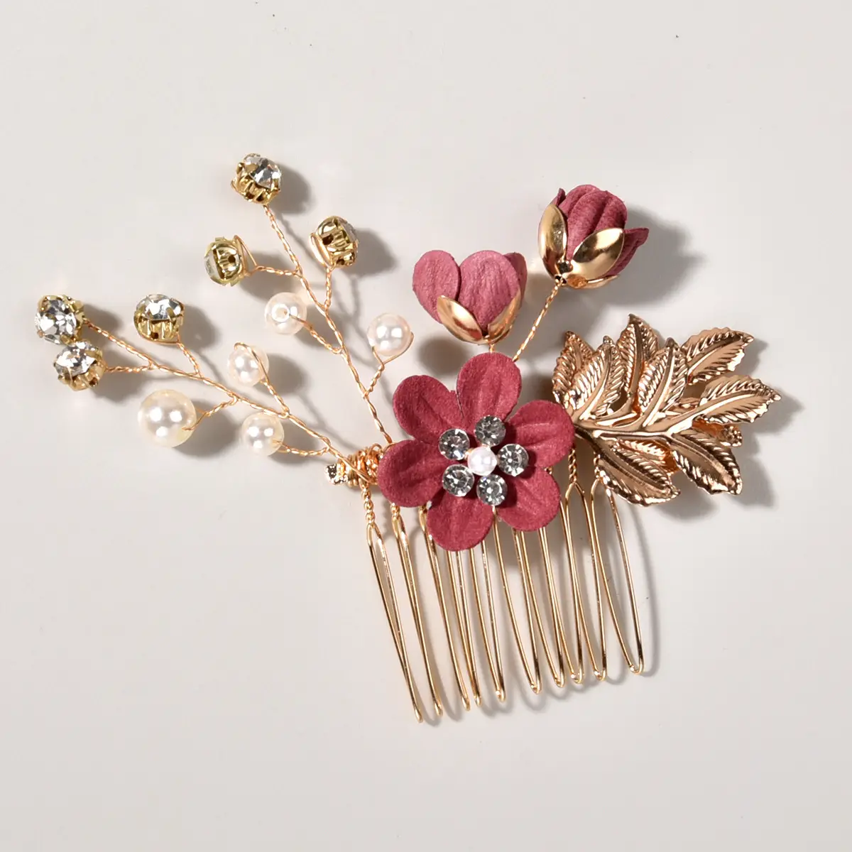 White Floral Hairpin with Pearl Accents for Weddings - Image 29