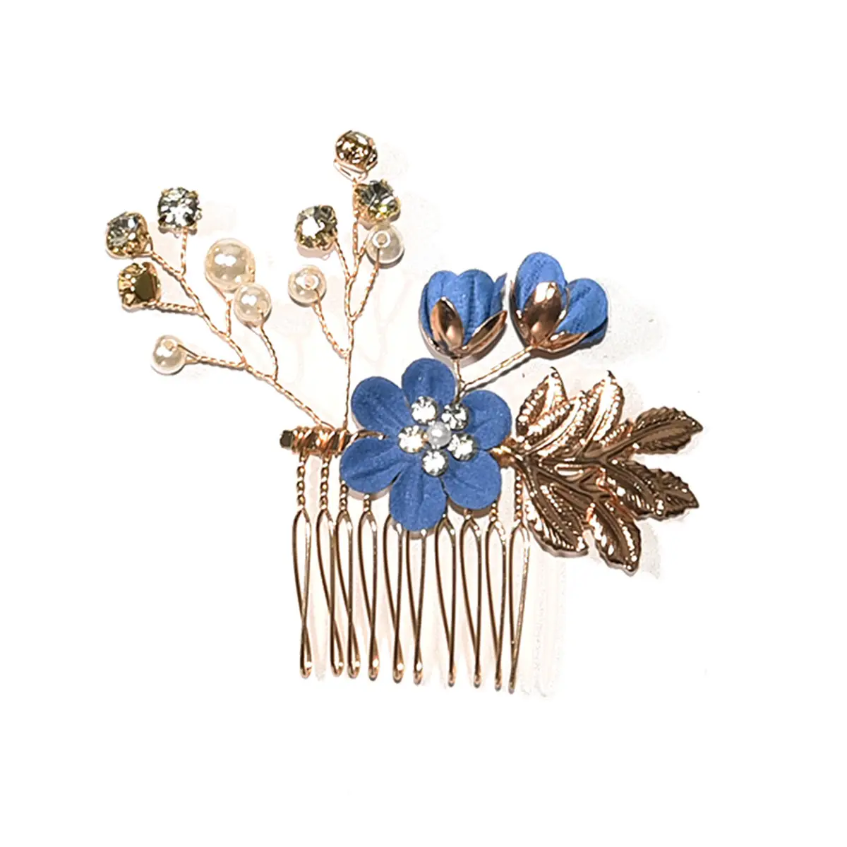 White Floral Hairpin with Pearl Accents for Weddings - Image 31