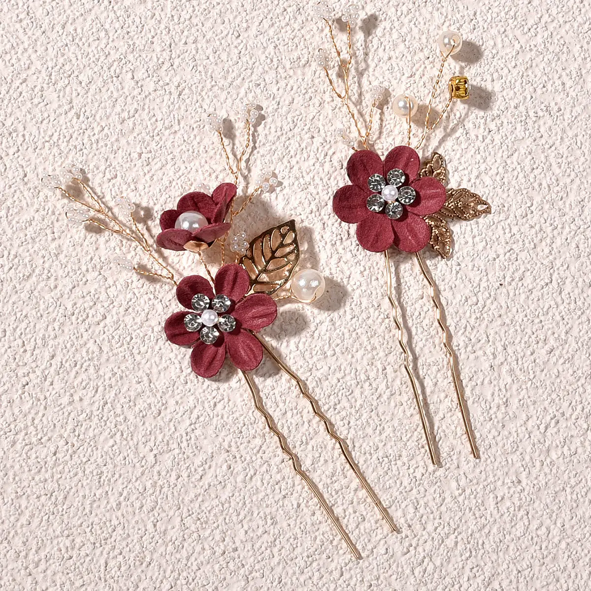 White Floral Hairpin with Pearl Accents for Weddings - Image 59