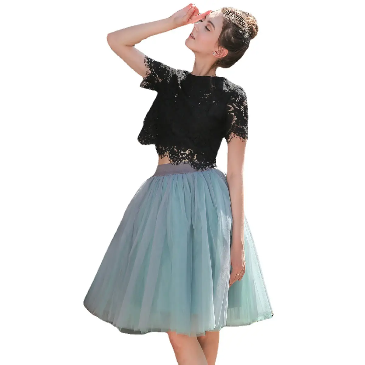 Women Multi-Layered Mesh Skirt High-End Fairy Fluttering