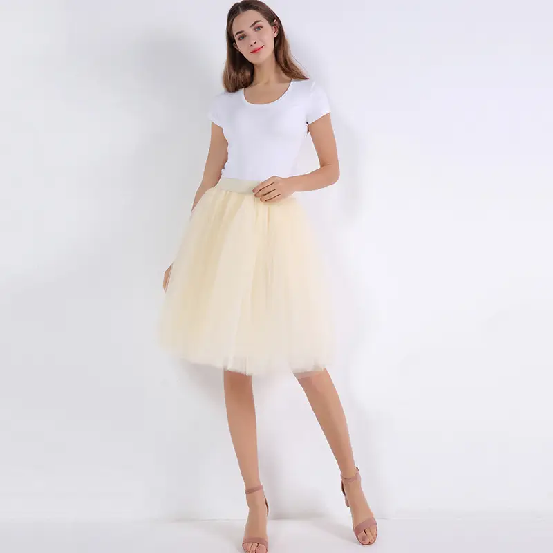 Women Multi-Layered Mesh Skirt High-End Fairy Fluttering