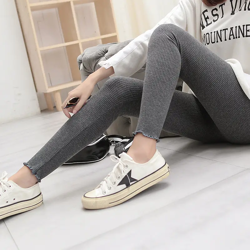 Japanese Style Slimming Rib Leggings Large Size - Image 9
