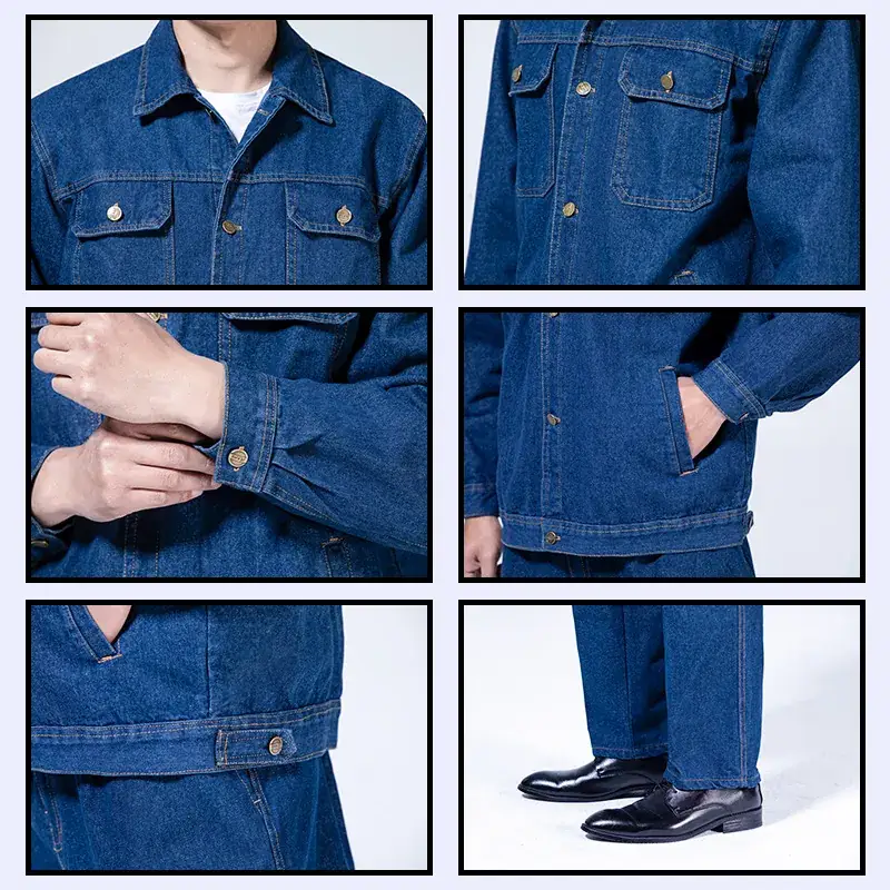 Men's Welding Denim Jacket Stain-Resistant Winter Wear - Image 5