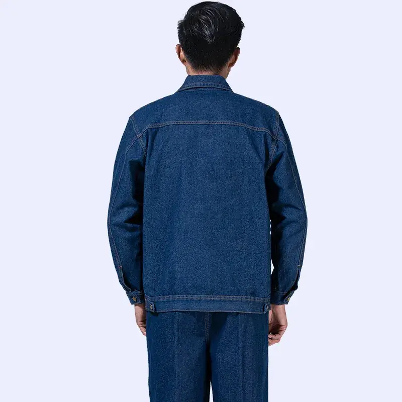 Men's Welding Denim Jacket Stain-Resistant Winter Wear - Image 6