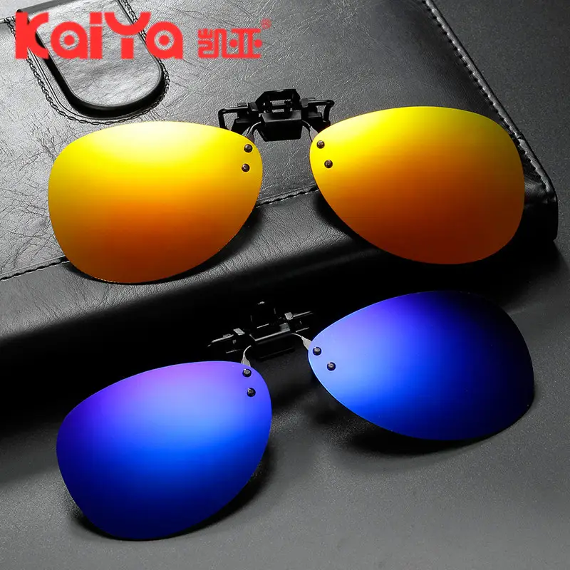 Kaiya Polarized Clip Sunglasses Green Night Vision