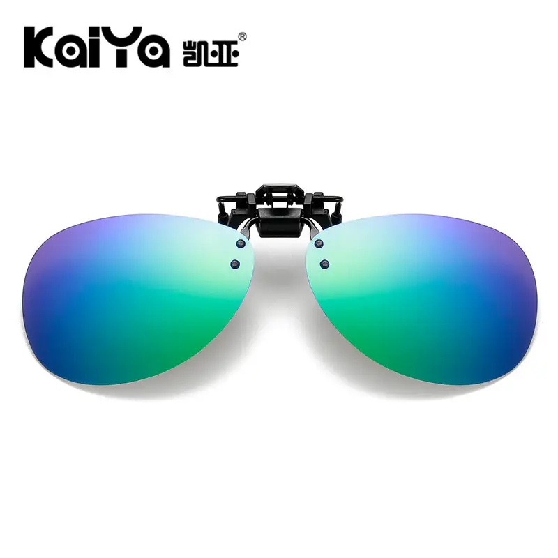 Kaiya Polarized Clip Sunglasses Green Night Vision