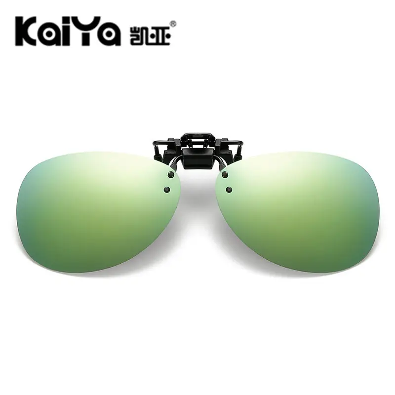 Kaiya Polarized Clip Sunglasses Green Night Vision