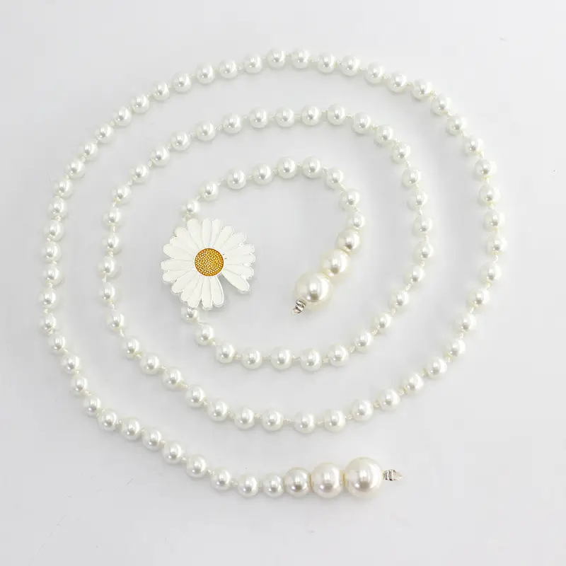 Women's Korean Bow Belt with Pearl Chain - Image 13