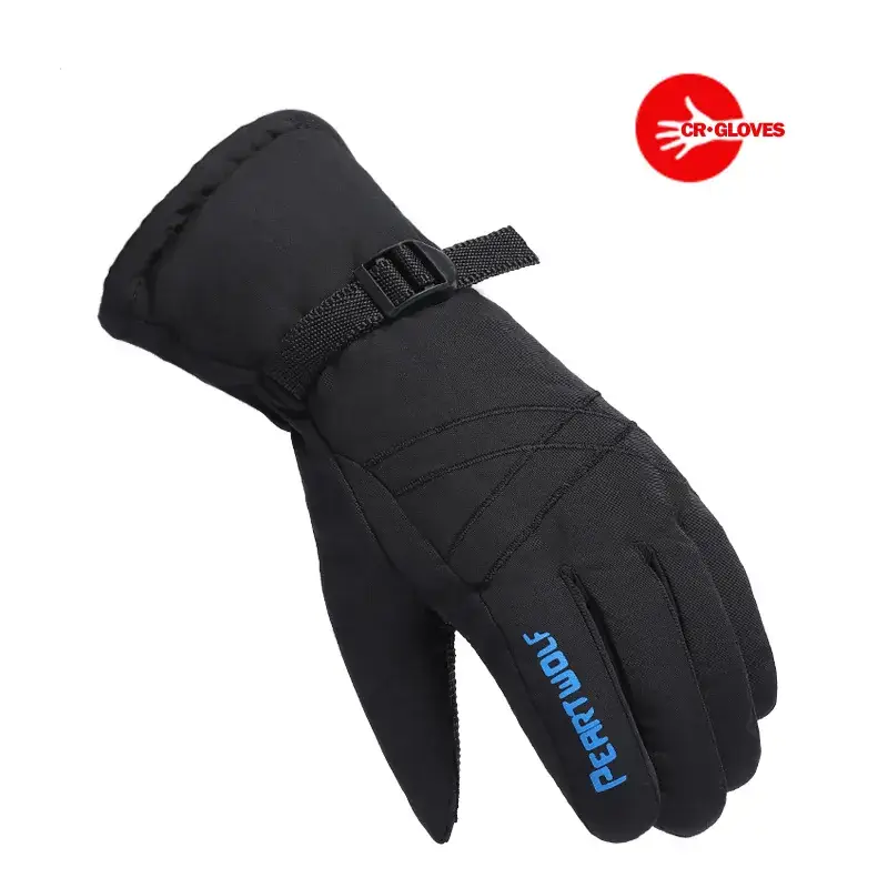 Men's Waterproof Warm Motorcycle Gloves Black - Image 8