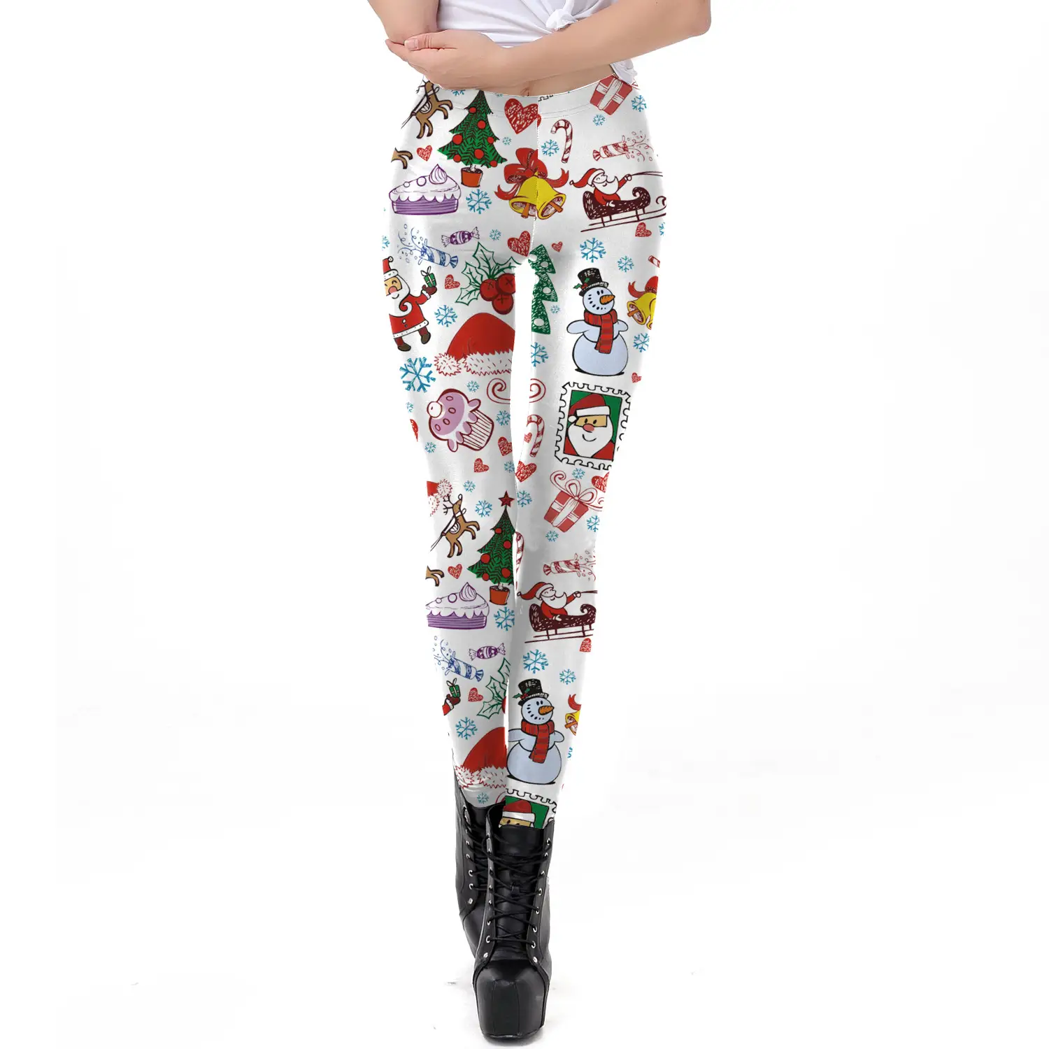 Digital Printed Christmas Leggings Women 2024
