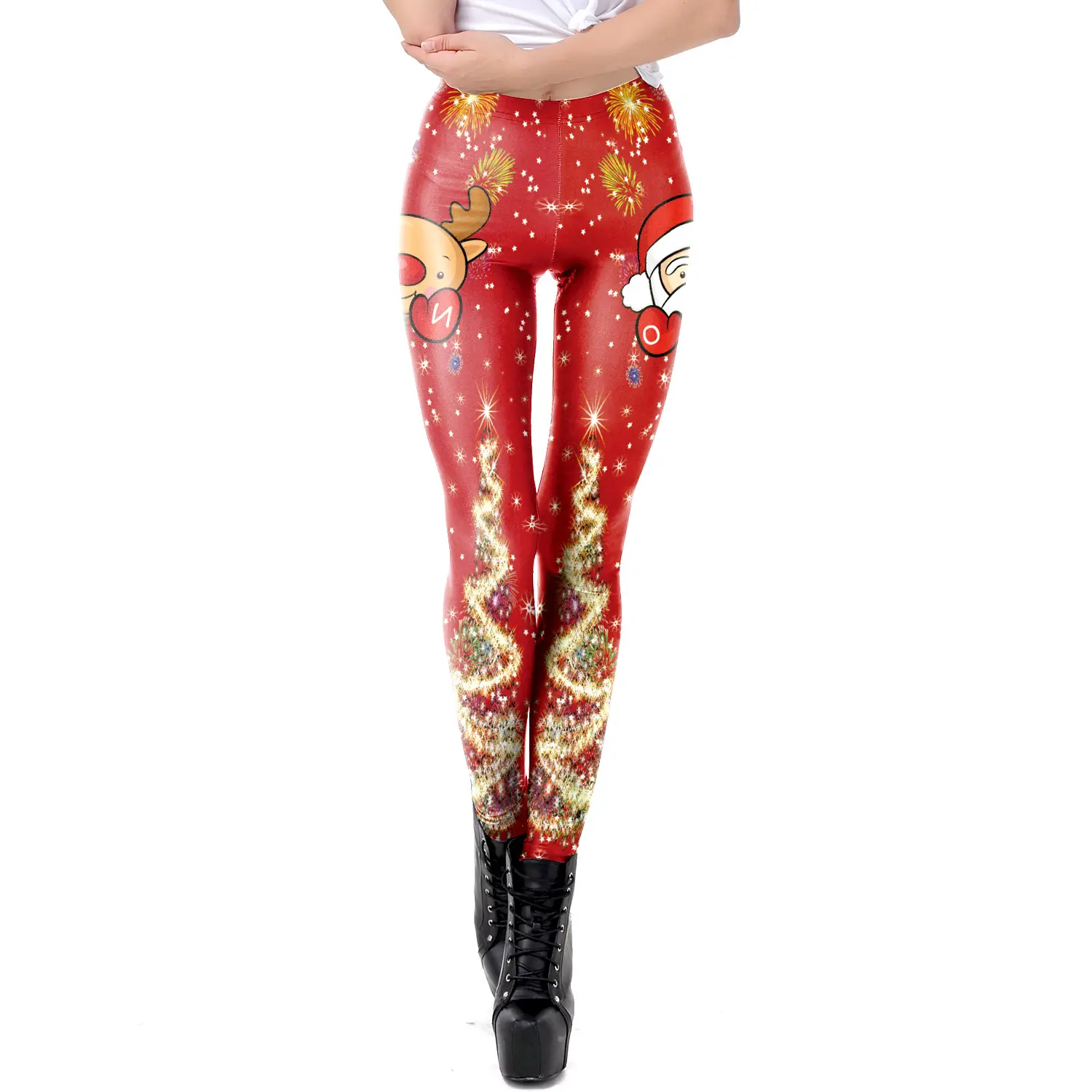 Digital Printed Christmas Leggings Women 2024