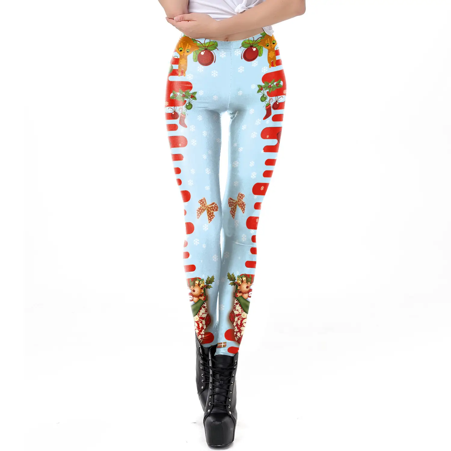 Digital Printed Christmas Leggings Women 2024