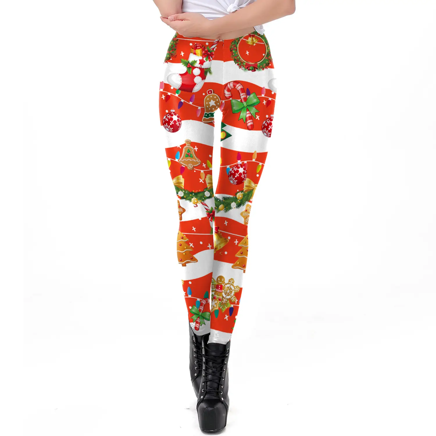 Digital Printed Christmas Leggings Women 2024